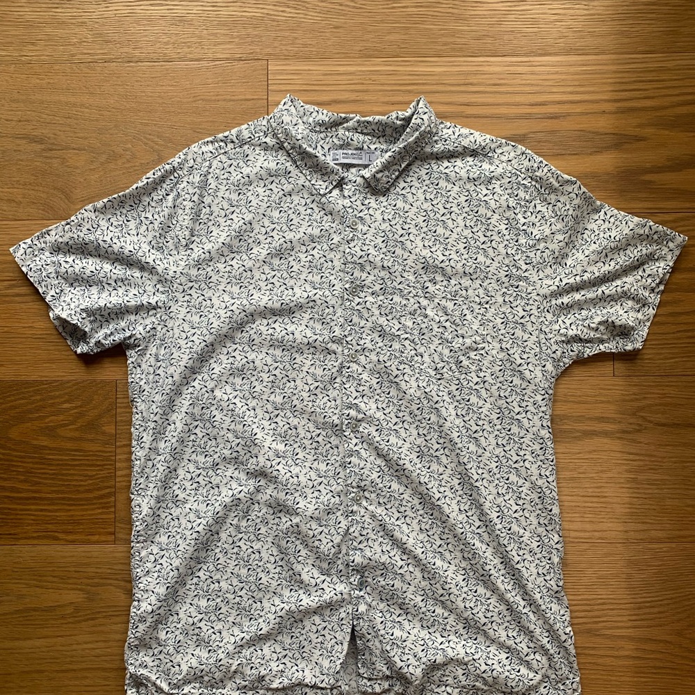 Men's White Patterned Shirt